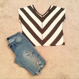 Striped Double V shirt by Old Navy